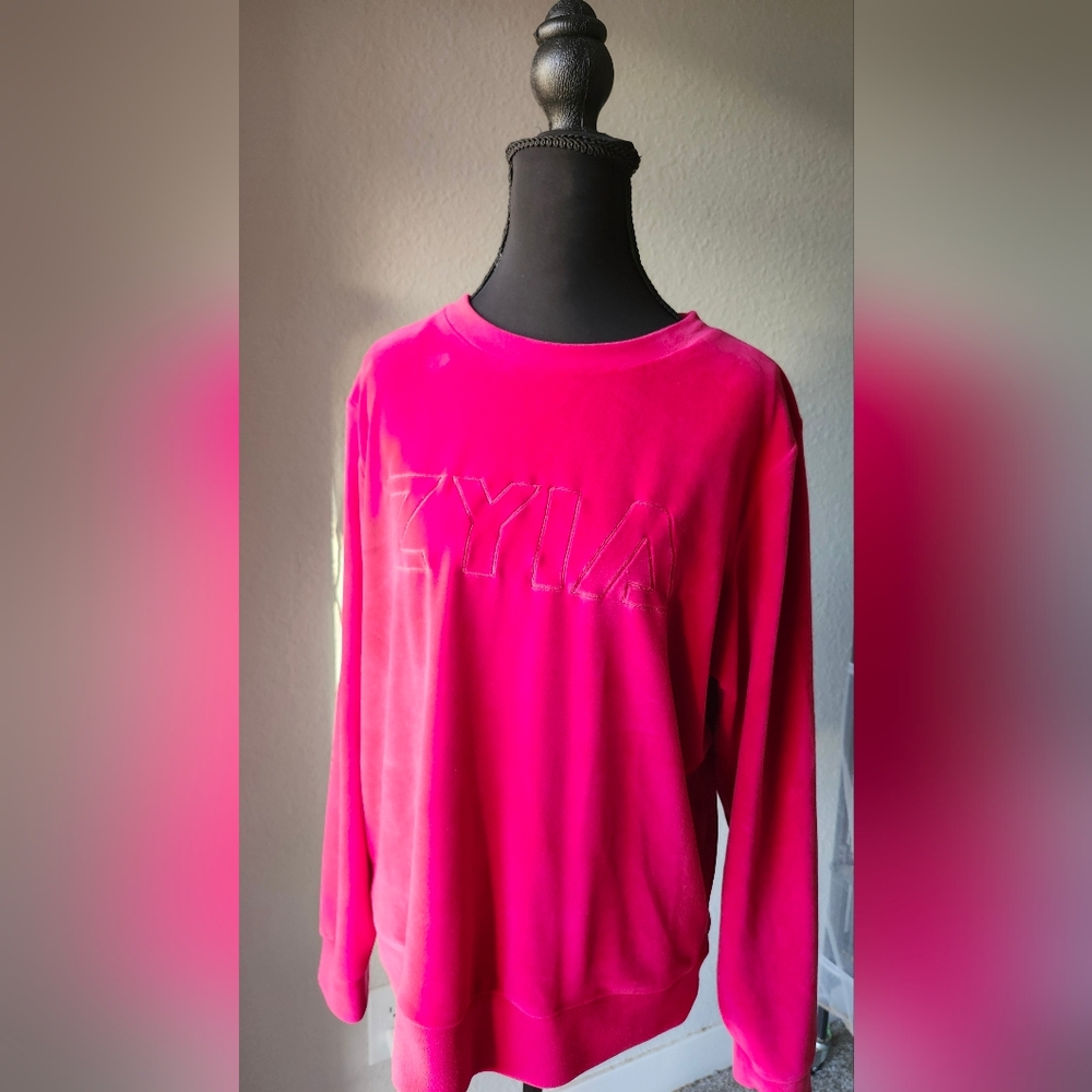 ZYIA Fuchsia Velvet Pullover Women’s XL